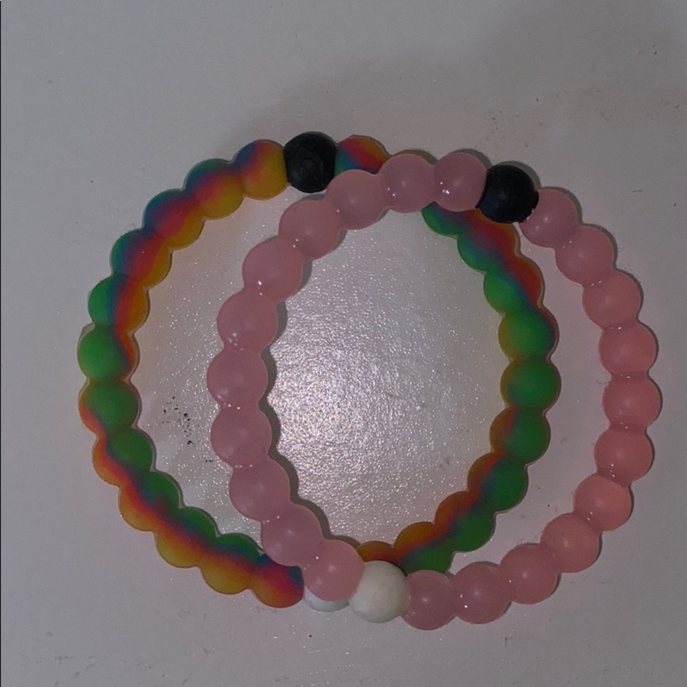 Pink and rainbow lokai bracelet